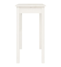 Table console Blanc 80x40x75 cm Bois massif de pin