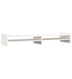 Support de moniteur Blanc 100x27x15 cm Bois de pin solide