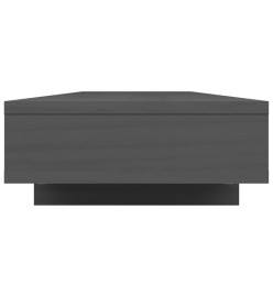 Support de moniteur Gris 100x27x14 cm Bois de pin solide