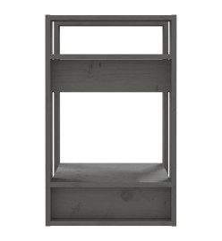 Bibliothèque/Séparateur de pièce Gris 41x35x57 cm Pin solide