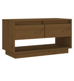 Meuble TV Marron miel 74x34x40 cm Bois de pin massif