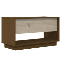 Meuble TV Marron miel 74x34x40 cm Bois de pin massif