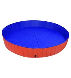 Piscine pliable pour chiens Rouge 300x40 cm PVC