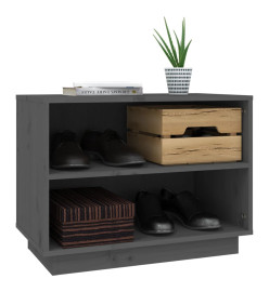 Armoire à chaussures Gris 60x34x45 cm Bois de pin massif