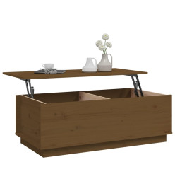 Table basse Marron miel 100x50x35 cm Bois massif de pin