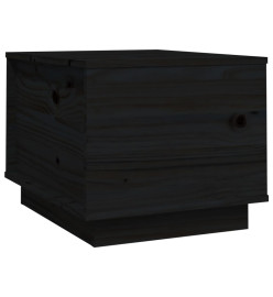 Table basse Noir 40x50x35 cm Bois massif de pin