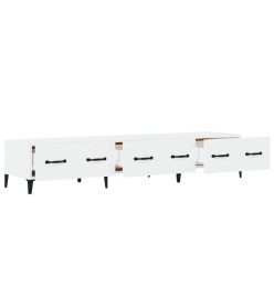 Meuble TV Blanc brillant 150x34,5x30 cm Bois d'ingénierie