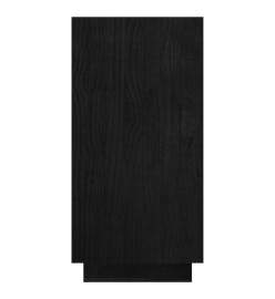 Bibliothèque Noir 80x35x71 cm Bois de pin massif