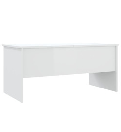 Table basse Blanc brillant 102x50,5x46,5 cm Bois d'ingénierie