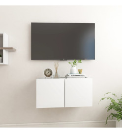 Meuble TV suspendu Blanc 60x30x30 cm