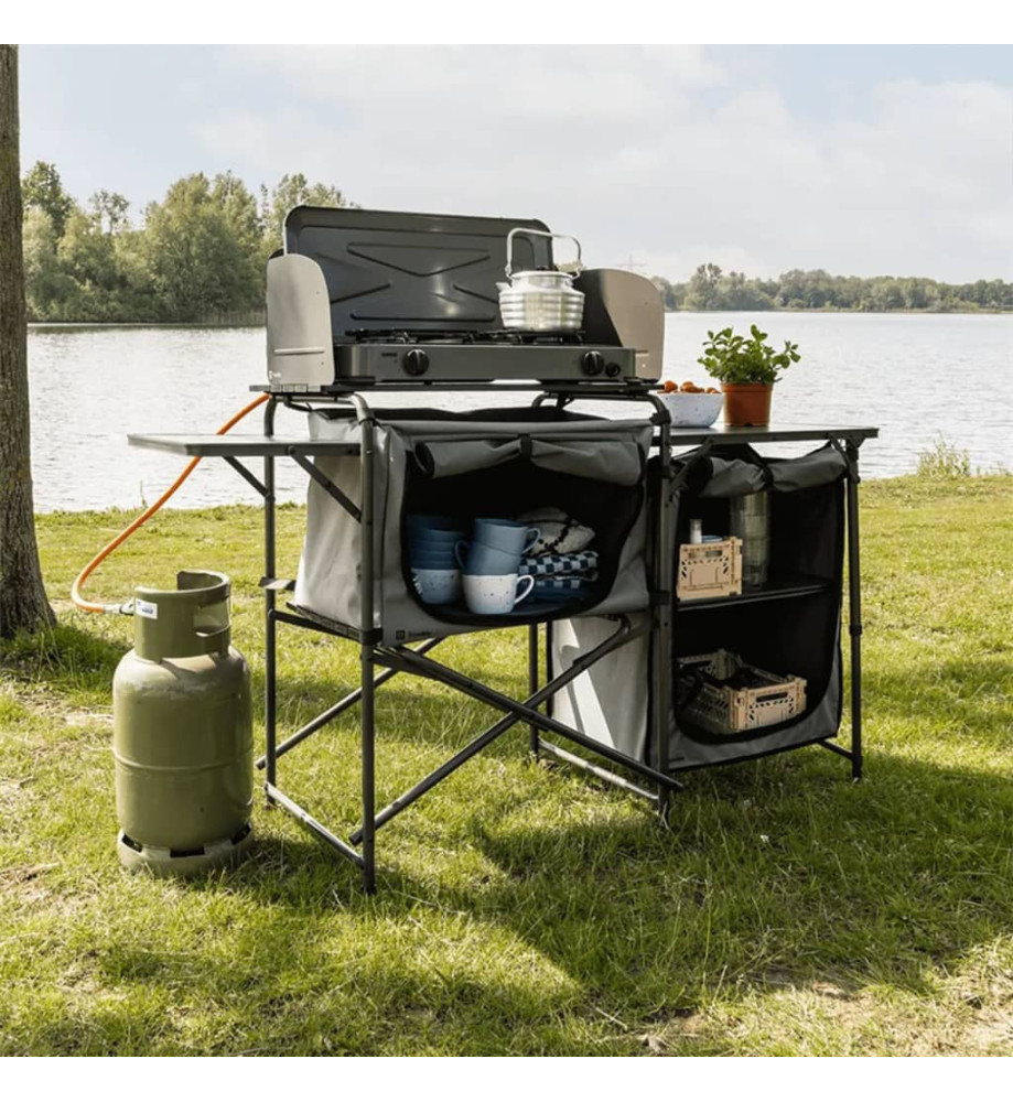 Travellife Cuisine de camping pliable Toledo gris foncé