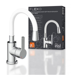 EISL Mitigeur de lavabo FLEXO chrome-blanc