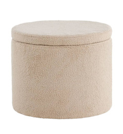 Venture Home Pouf Dunken 51x51x43 cm Teddy Beige