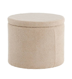 Venture Home Pouf Dunken 51x51x43 cm Teddy Beige