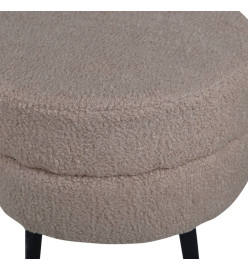 Venture Home Pouf Pot 40x40x40 cm Teddy Beige et noir