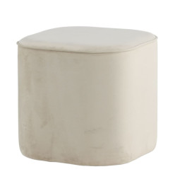 Venture Home Pouf Piff 44x44x41 cm Velours Blanc