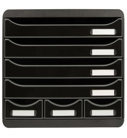 Exacompta Set de tiroirs de bureau Store-Box 7 tiroirs Noir brillant