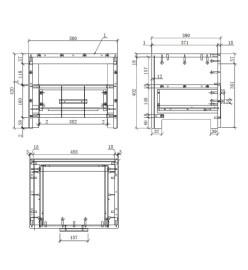 Vipack Table de chevet avec tiroir Erik Bois Blanc