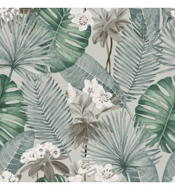 DUTCH WALLCOVERINGS Papier peint Eden Gris et vert clair