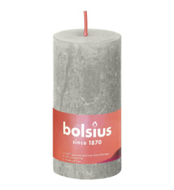 Bolsius Bougies pilier rustiques Shine 8 pcs 100x50 mm Gris sableux