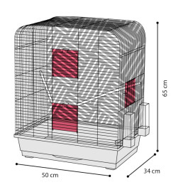 FLAMINGO Cage à perruches Mona 50x34x65 cm Cuivre