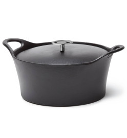 CUISINOX Casserole émaillée en fonte 3,4 L 24 cm Noir