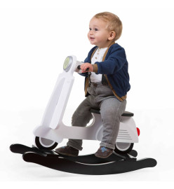 CHILDHOME Scooter à bascule Blanc et noir