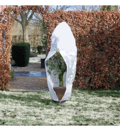 Nature Couverture d'hiver avec fermeture éclair 70 g/m² Blanc 2,5x2x2m