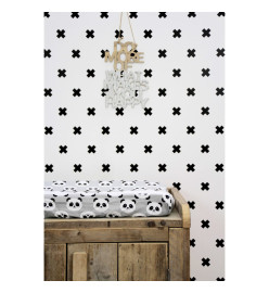 Fabulous World Papier peint Cross Blanc et noir 67104-6