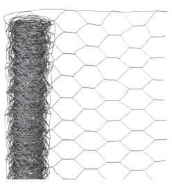 Nature Grillage métallique hexagonal 0,5 x 10 m 25 mm Acier galvanisé