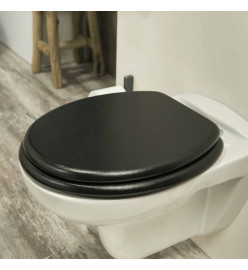 Tiger Siège de toilette Leatherlook MDF Noir 252540746