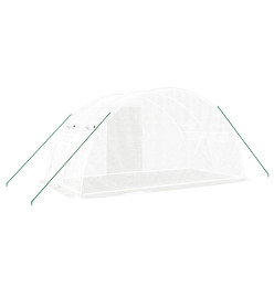 Serre avec cadre en acier blanc 8 m² 4x2x2 m