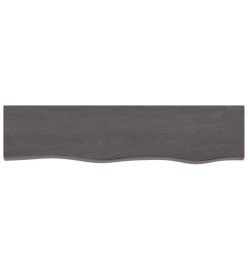 Étagère murale gris foncé 80x20x6 cm bois chêne massif traité