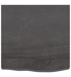 Étagère murale gris foncé 60x60x4 cm bois chêne massif traité