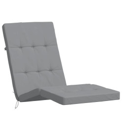 Coussins de chaise longue lot de 2 gris tissu oxford