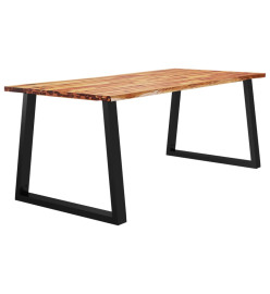 Table à manger 200x90x75 cm bois d'acacia solide à bord vif