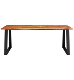 Table à manger 200x90x75 cm bois d'acacia solide à bord vif