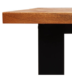 Table à manger 200x90x75 cm bois d'acacia solide à bord vif