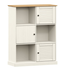 Bibliothèque VIGO blanc 90x35x114,5 cm bois massif de pin