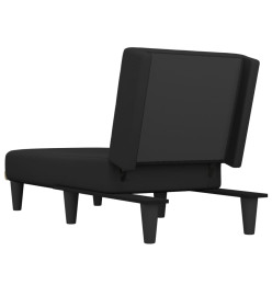 Chaise longue noir tissu