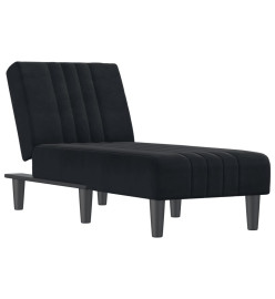 Chaise longue noir velours