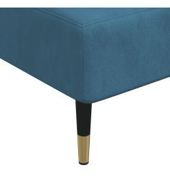 Chaise longue bleu velours