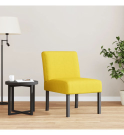 Fauteuil sans accoudoirs jaune clair tissu