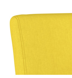 Fauteuil sans accoudoirs jaune clair tissu