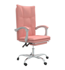 Fauteuil inclinable de bureau Rose Similicuir