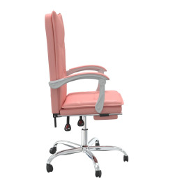 Fauteuil inclinable de bureau Rose Similicuir