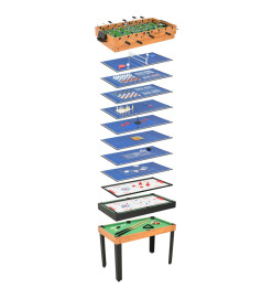 Table de jeu multiple 15 en 1 121x61x82 cm Érable