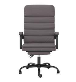 Fauteuil de massage inclinable de bureau Gris Similicuir