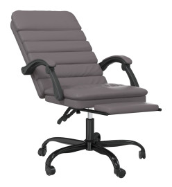 Fauteuil de massage inclinable de bureau Gris Similicuir