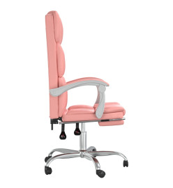 Fauteuil inclinable de bureau Rose Similicuir